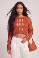 Cutout Crop Sweater