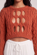 Cutout Crop Sweater
