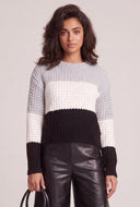 Color Block Crochet Sweater