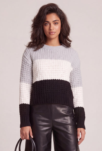 Color Block Crochet Sweater