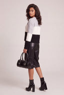 Color Block Crochet Sweater