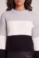 Color Block Crochet Sweater