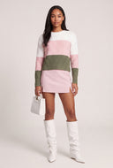 Color Block Crochet Sweater