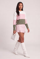 Color Block Crochet Sweater