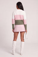 Color Block Crochet Sweater