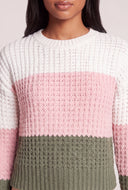 Color Block Crochet Sweater