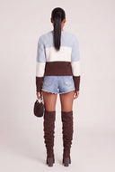 Color Block Crochet Sweater