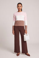 Color Block Crochet Sweater