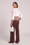 Color Block Crochet Sweater