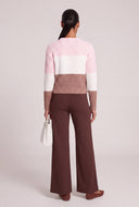 Color Block Crochet Sweater