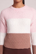 Color Block Crochet Sweater