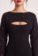 Studded Crop Bolero Sweater