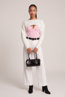 Studded Crop Bolero Sweater
