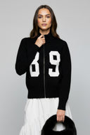 89 Ribbed Trim Knit Sweater