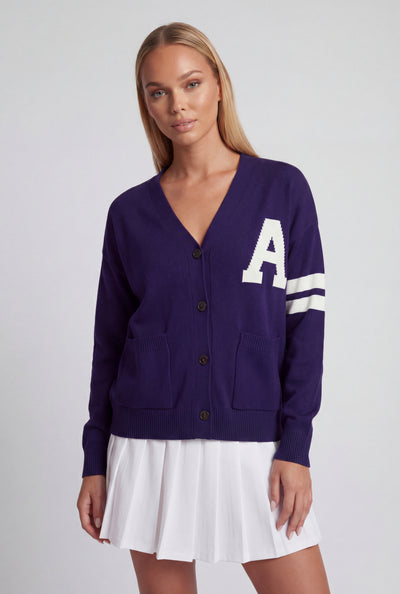 Amy Varsity Stripe Button Front Cardigan