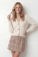 Pointelle Cable Knit Cardigan