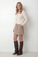 Pointelle Cable Knit Cardigan