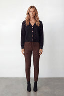 Dalia Classic V-Neck Button Front Cardigan