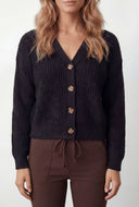 Dalia Classic V-Neck Button Front Cardigan