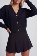 Saanvi Button Front Crop Cardigan