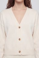 Saanvi Button Front Crop Cardigan
