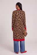 Hallie Leopard Print Long Cardigan
