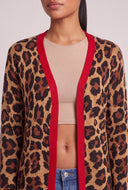 Hallie Leopard Print Long Cardigan