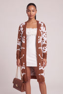 Cow Print Long Cardigan