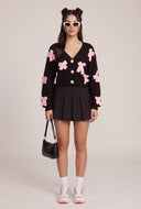 Bow Long Sleeve Cardigan