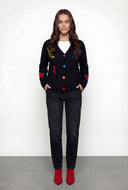 Harlow Embroidered Graphic Knit Cardigan
