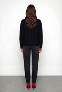 Harlow Embroidered Graphic Knit Cardigan