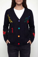 Harlow Embroidered Graphic Knit Cardigan