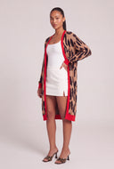 Marlena Leopard Print Long Cardigan