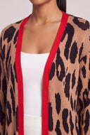 Marlena Leopard Print Long Cardigan