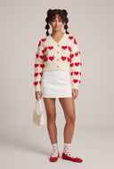 Eliana Heart Crop Cardigan