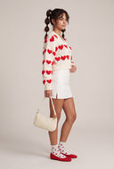 Eliana Heart Crop Cardigan