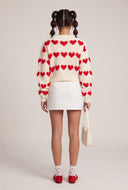 Eliana Heart Crop Cardigan
