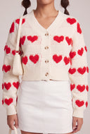 Eliana Heart Crop Cardigan