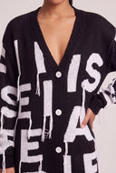 Patterned Long Cardigan