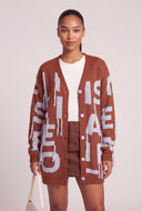 Patterned Long Cardigan