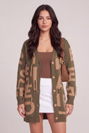 Patterned Long Cardigan