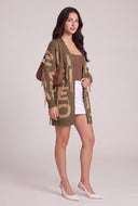 Patterned Long Cardigan