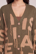 Patterned Long Cardigan