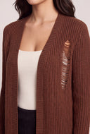 Distressed Open Front Duster