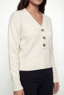 Lace-Up Back Brushed Knit Sweater