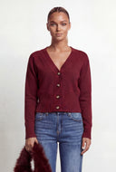 Lace-Up Back Brushed Knit Sweater
