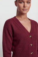 Lace-Up Back Brushed Knit Sweater