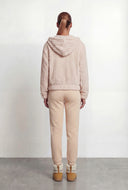 Zip Front Ribbed Sherpa Hooded Jacket