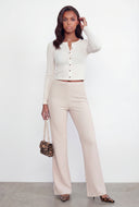 Kimberly Ribbed Knit Cropped Cardigan