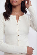 Kimberly Ribbed Knit Cropped Cardigan
